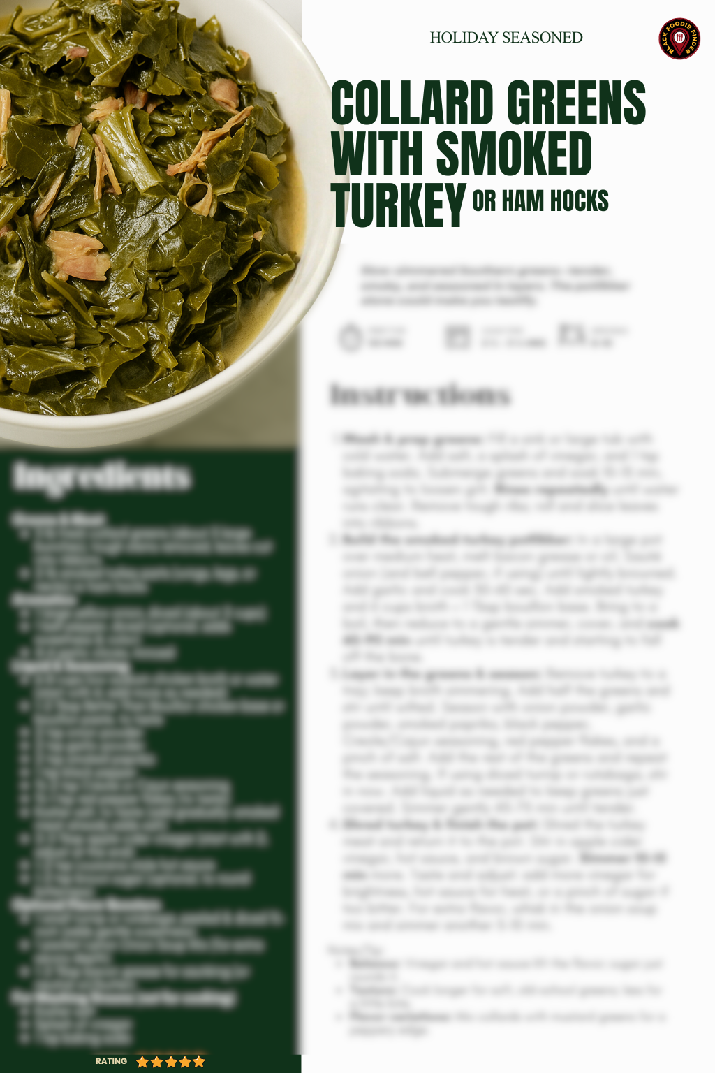 Holiday Seasoned: 21 Must Have Black Family Holiday Recipes (Kitchen Counter / Coffee Table Book)