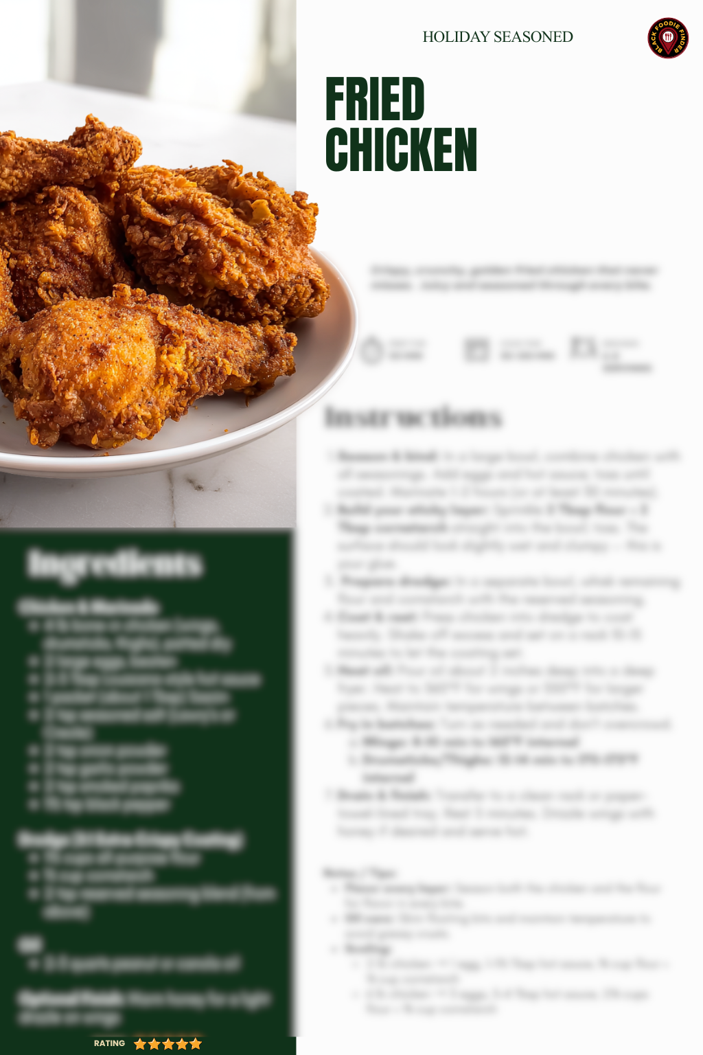 Holiday Seasoned: 21 Must Have Black Family Holiday Recipes (Kitchen Counter / Coffee Table Book)